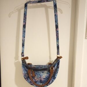 Old Navy Blue Floral Crossbody Bag